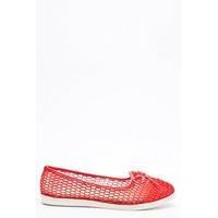 Mesh Insert Ballerina Flats