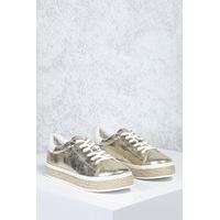 Metallic Low-Top Sneakers