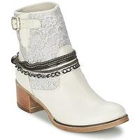 meline alessandra womens low ankle boots in white