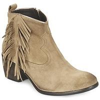 Meline VELOURS CAMEL 217 BIS women\'s Low Ankle Boots in BEIGE