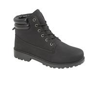 Mens Peak Lace Up Worker Boots In Black