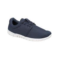 mens bexley mesh lace up running trainers in navy