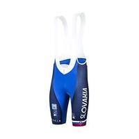 Medium White/blue Men\'s Santini Slovakia 17 Bib Shorts