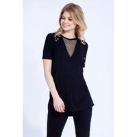 MESH EYELET T-SHIRT