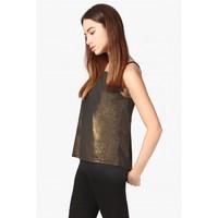 METALLIC SQUARE NECK CAMI