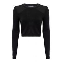 MESH INSERT CROP JUMPER