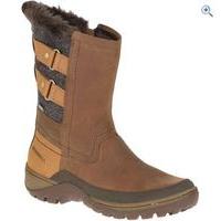 merrell womens sylva mid buckle waterproof boot size 55 colour tan