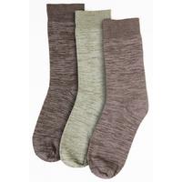 Mens Plain Marl Bamboo Socks - 3 Pack - Size 6-11