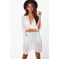 mesh kimono white