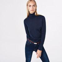 Merino Wool Turtleneck Jumper - Marine