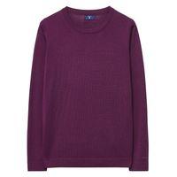 merino wool crewneck jumper purple fig