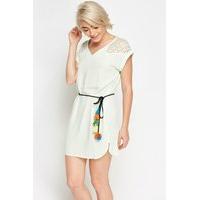 Mesh Sleeve Shift Dress