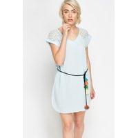 Mesh Sleeve Shift Dress