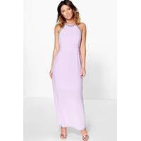 Mei Embellished Halterneck Maxi Dress - violet