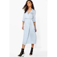 Meila Wrap Front Dress - dove