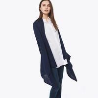 Merino Wool Wrap Cardigan - Marine