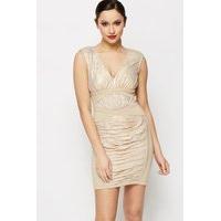 Metallic Insert Bodycon Dress