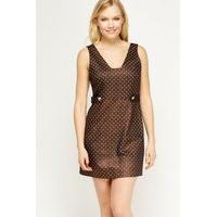 metallic polka dot dress