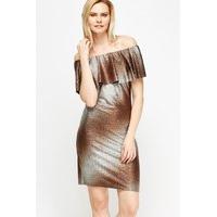 Metallic Off Shoulder Dress