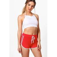 Megan Tie Detail Running Short - red