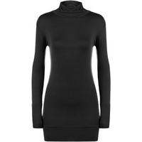 melanie turtle neck long top black