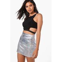 metallic festival mini skirt multi