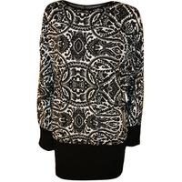 Melissa Paisley Batwing Top - Black