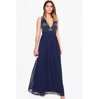 Melli Embellished Maxi Dress - navy