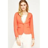 metallic trim cropped blazer