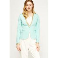 metallic trim cropped blazer