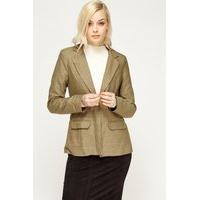 Metallic Insert Lapel Blazer