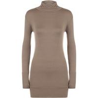 melanie turtle neck long top mocha