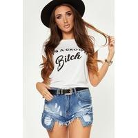 megan mckenna white its a crown btch t shirt