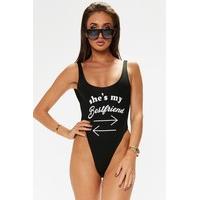 megan mckenna black best friend slogan swimsuit