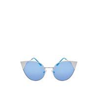 Megan McKenna Blue Mirrored Cat Eye Sunglasses