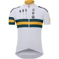 medium white mens santini australian 17 short sleeve jersey