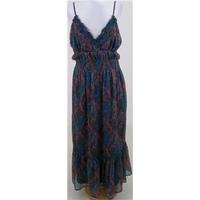 mela loves london size m teal pink mix maxi dress