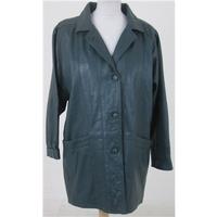 Merdini, size 16 olive green leather jacket