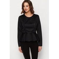 Mesh Panel Peplum Top