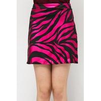 Metallic Print A-Line Skirt