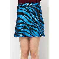 metallic print a line skirt