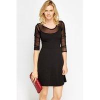 Mesh Insert Shift Dress