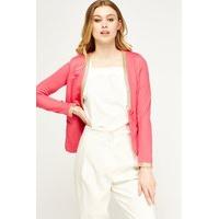 metallic trim cropped blazer