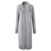 merino wool mix longline cardigan