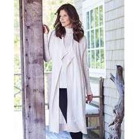 merino wool mix longline cardigan