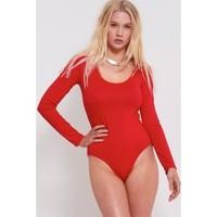 Melissa Plain Long Sleeve Bodysuit Top