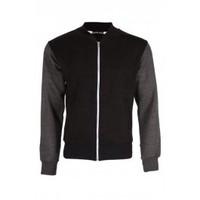 Mens Contrast Sleeves Bomber Jacket