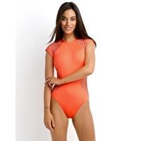 Mesh About Surf Maillot - Nectarine