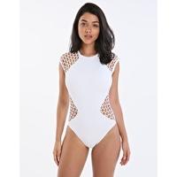 mesh about surf maillot white