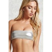 Metallic Bandeau Bikini Top